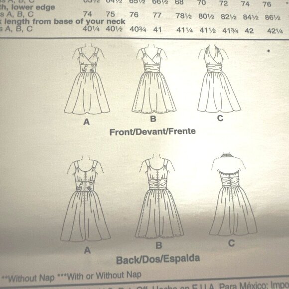 McCalls MP244 Evening Dress Size 4-12 Sewing Pattern Formal Cocktail Elegance Un - Picture 4 of 4